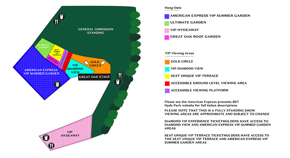 BST Hyde Park 2026 - Guide to Ticket Layout